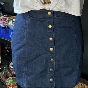 Forever 21 denim button down skirt